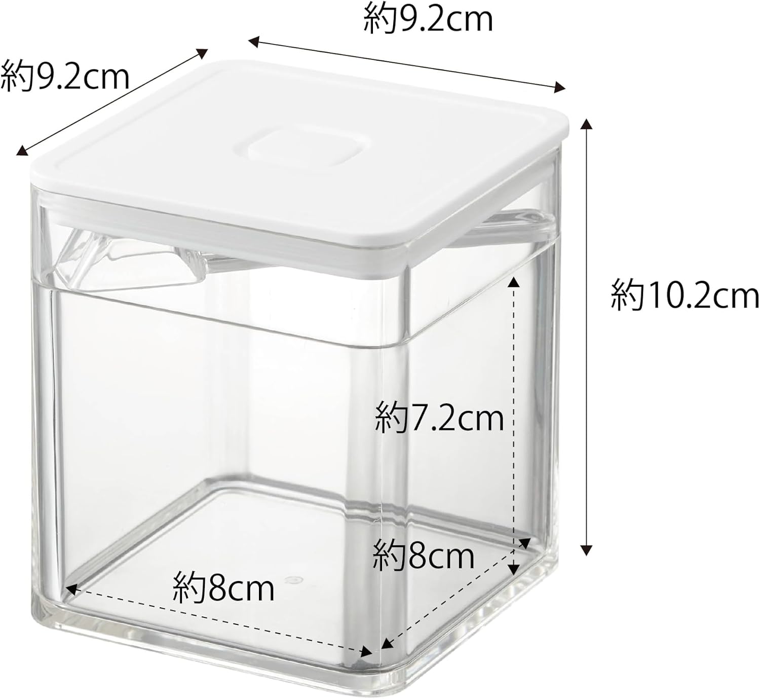 Thumbnail 6 de 山崎実業 tower 5465 スプーン付き密閉保存容器 500mL 正方形・ホワイト