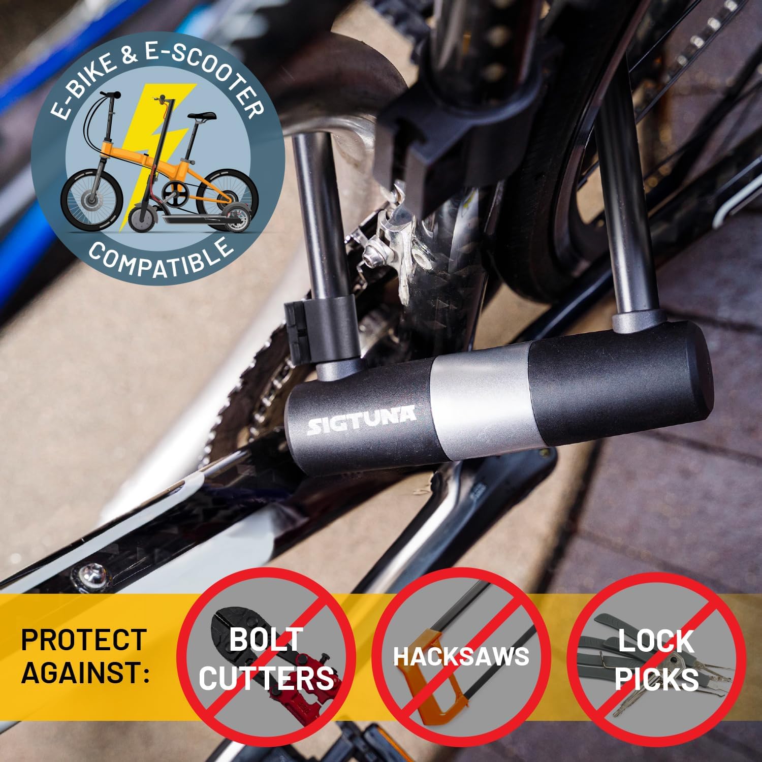 Detalle de SIGTUNA 16 mm Lucchetto bici robusto 🔒