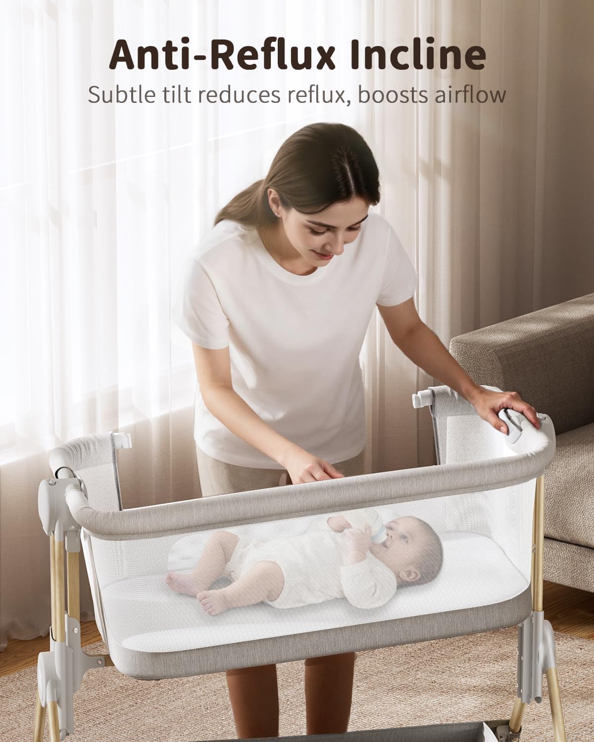 Thumbnail 6 de ANGELBLISS Baby Bassinet 19 lbs