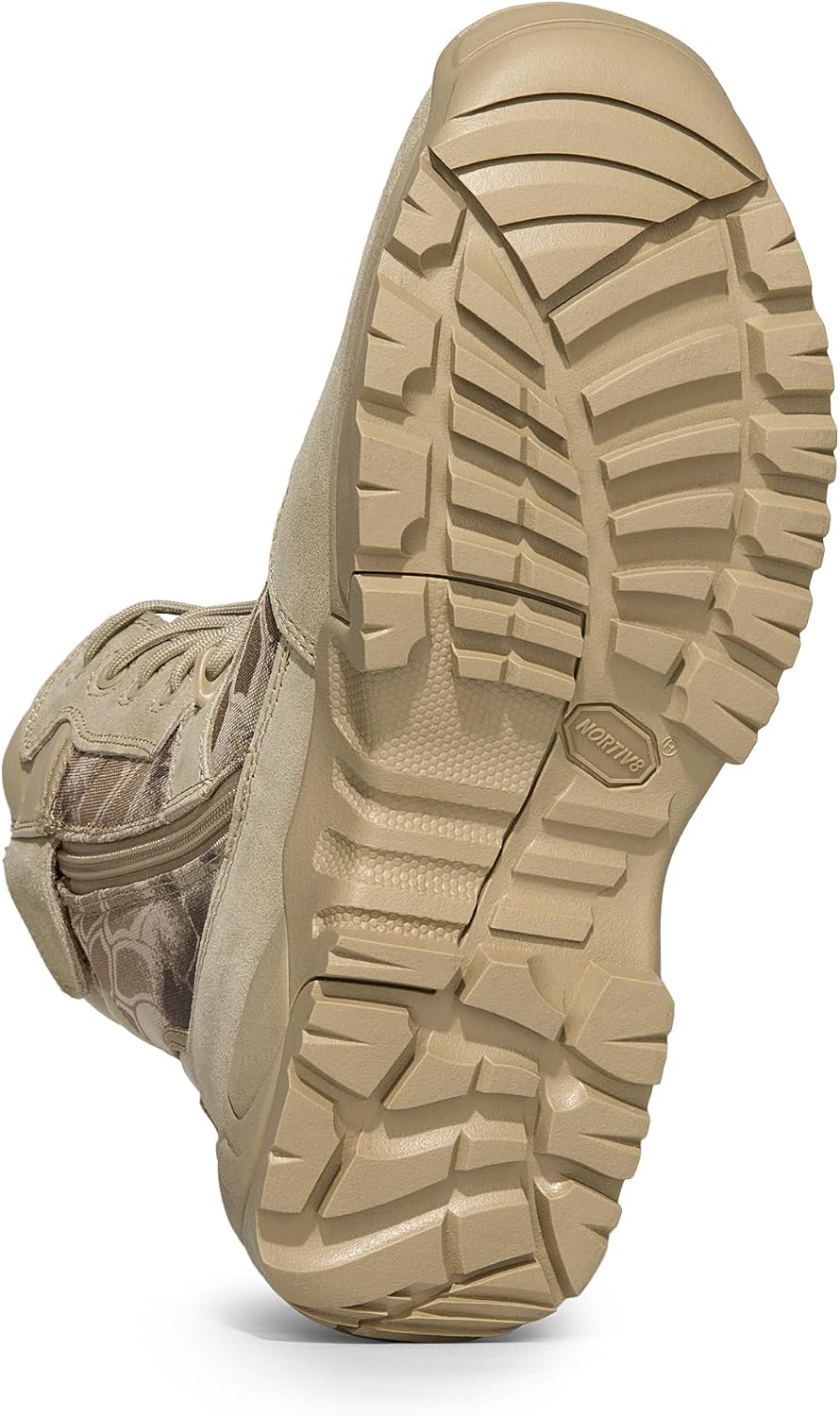 Detalle 2 de NORTIV 8 Men's Tactical Work Boots with YKK Side Zip and Leather Upper