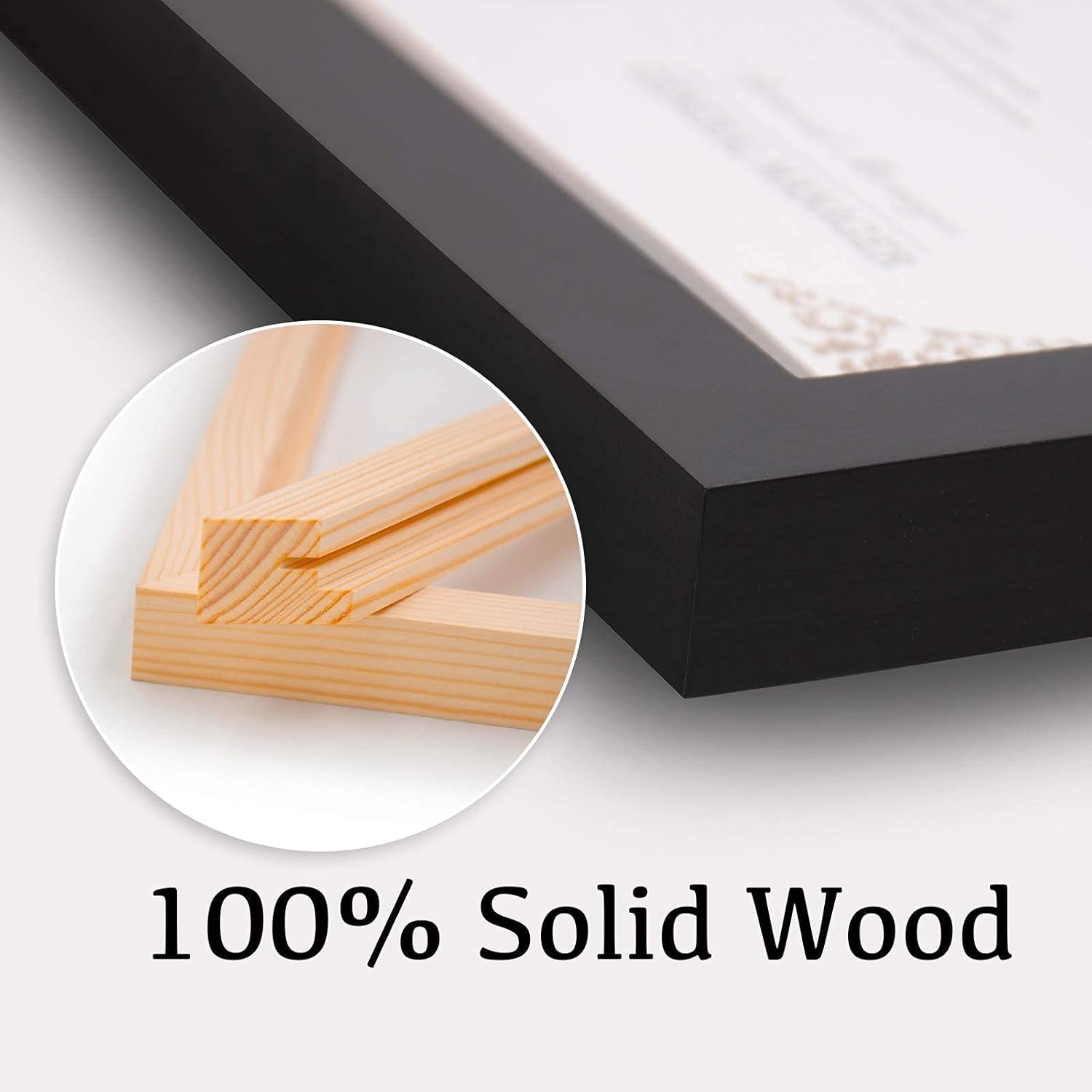 Thumbnail 1 de Egofine 6x4 Photo Frames – 4-Pack, 100% Solid Wood with Acrylic Glass, Black