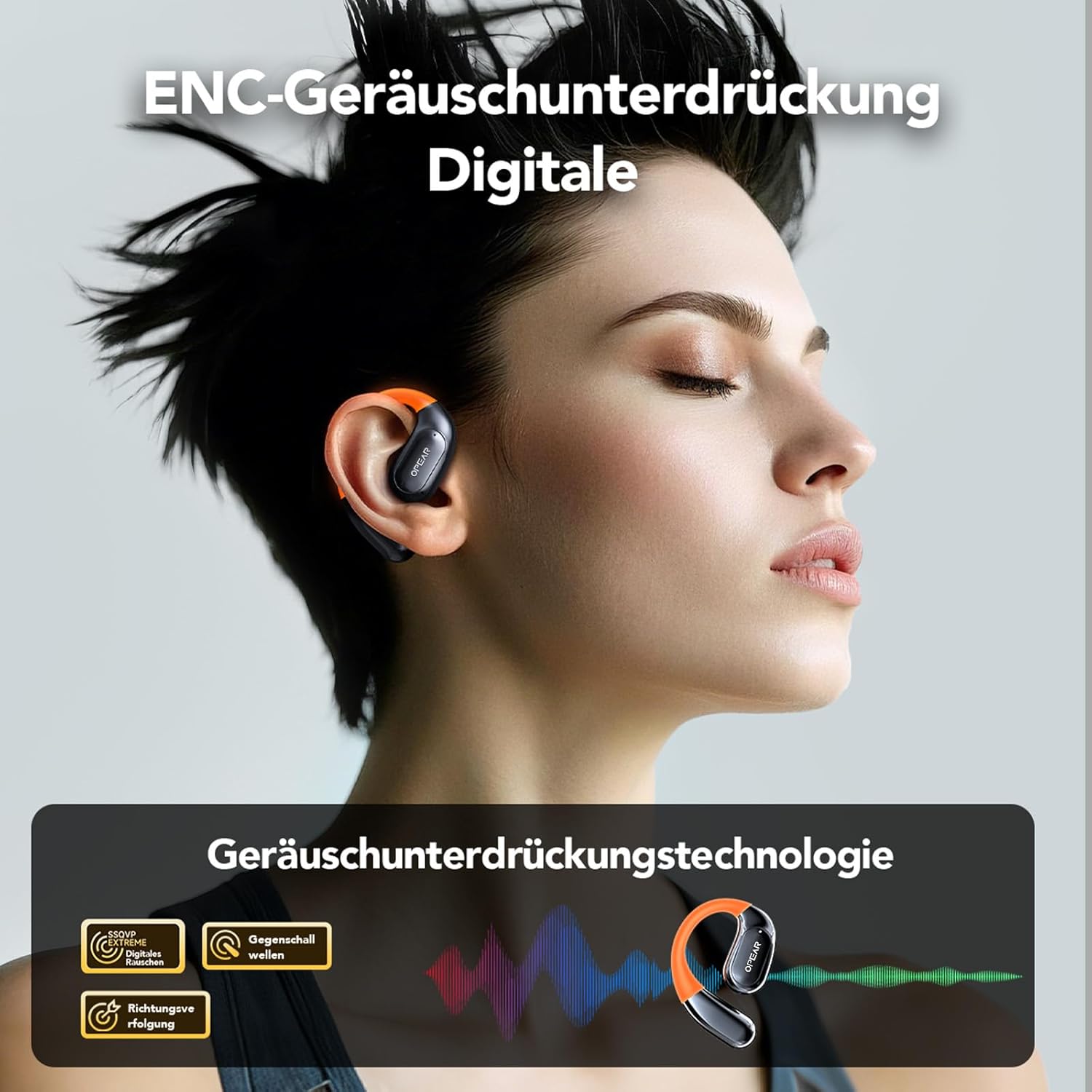 Detalle de Relxhome NE27 AI Übersetzer Kopfhörer – Echtzeit-Übersetzung für 134 Sprachen