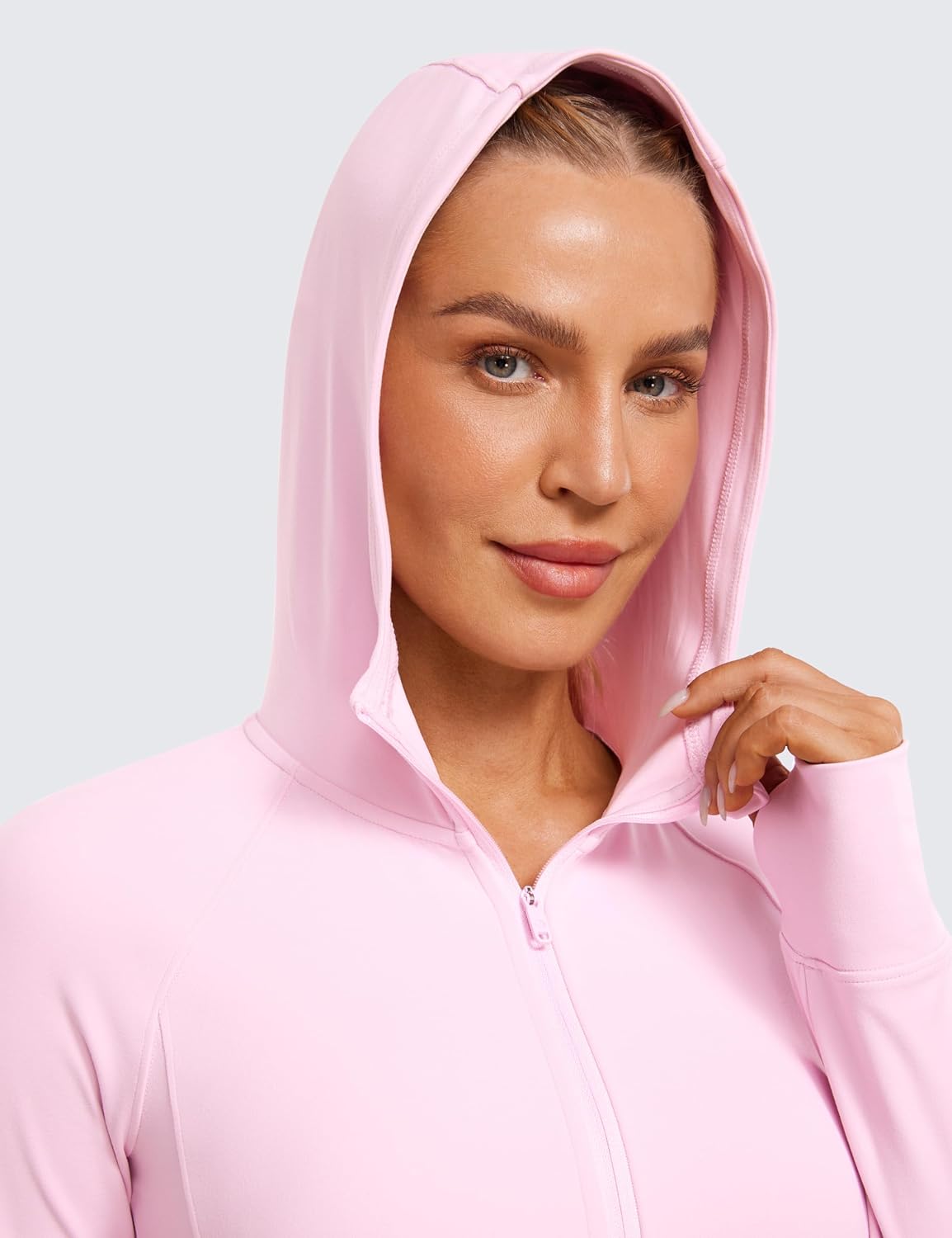 Detalle de CRZ YOGA giacca da allenamento con zip intera Butterluxe da donna, vestibilità slim