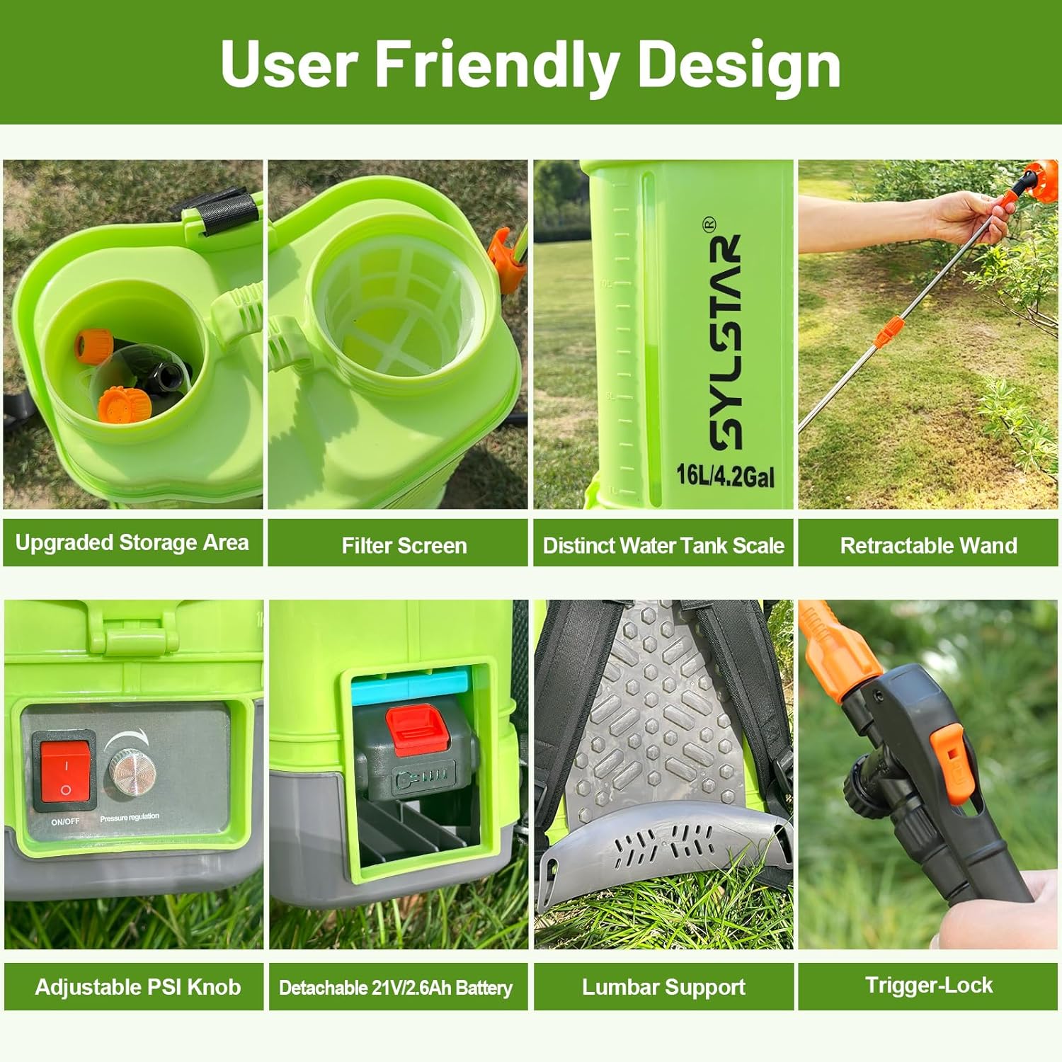 Thumbnail 6 de SYLSTAR Pompa Irroratrice a Batteria 16L 7Bar: potenza in spalla con compatibilità Makita 18V