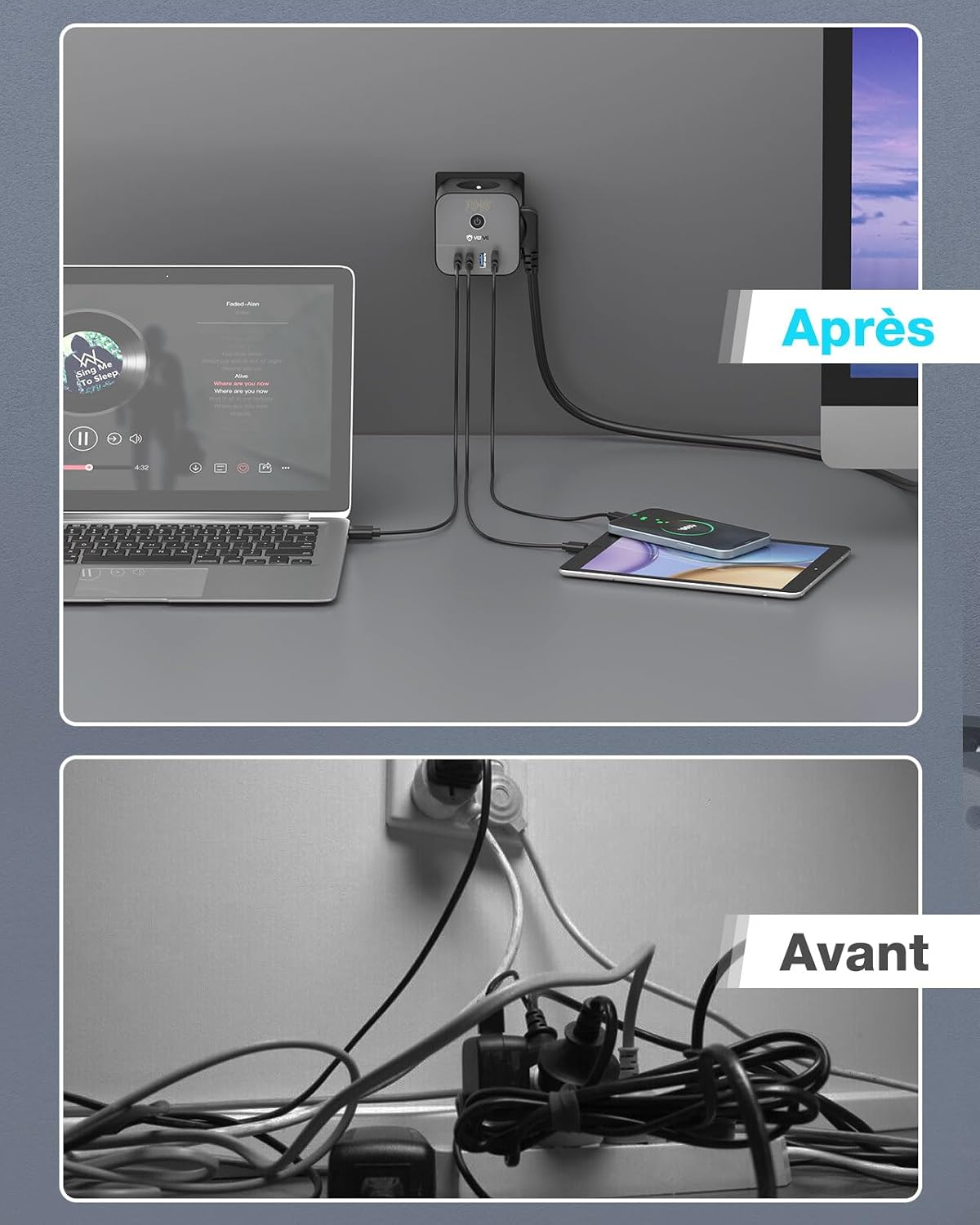Detalle 1 de VEFVE CubePulse70 Chargeur USB C 70 W