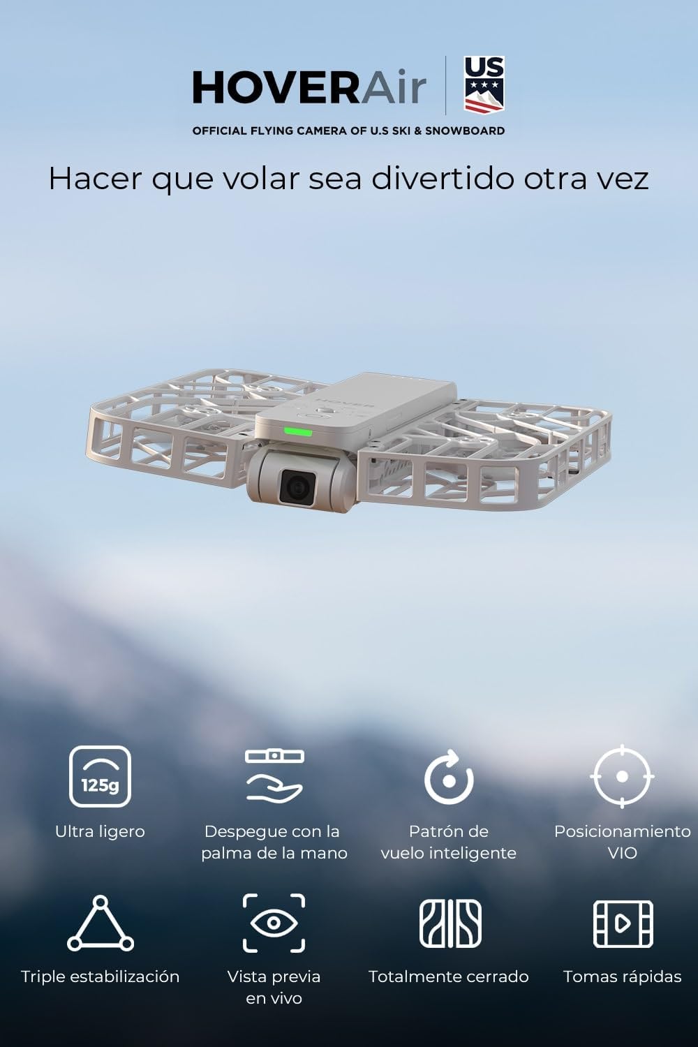 Thumbnail 1 de HOVERAir X1: Dron de Bolsillo con Cámara y Modo Sígueme 🚁