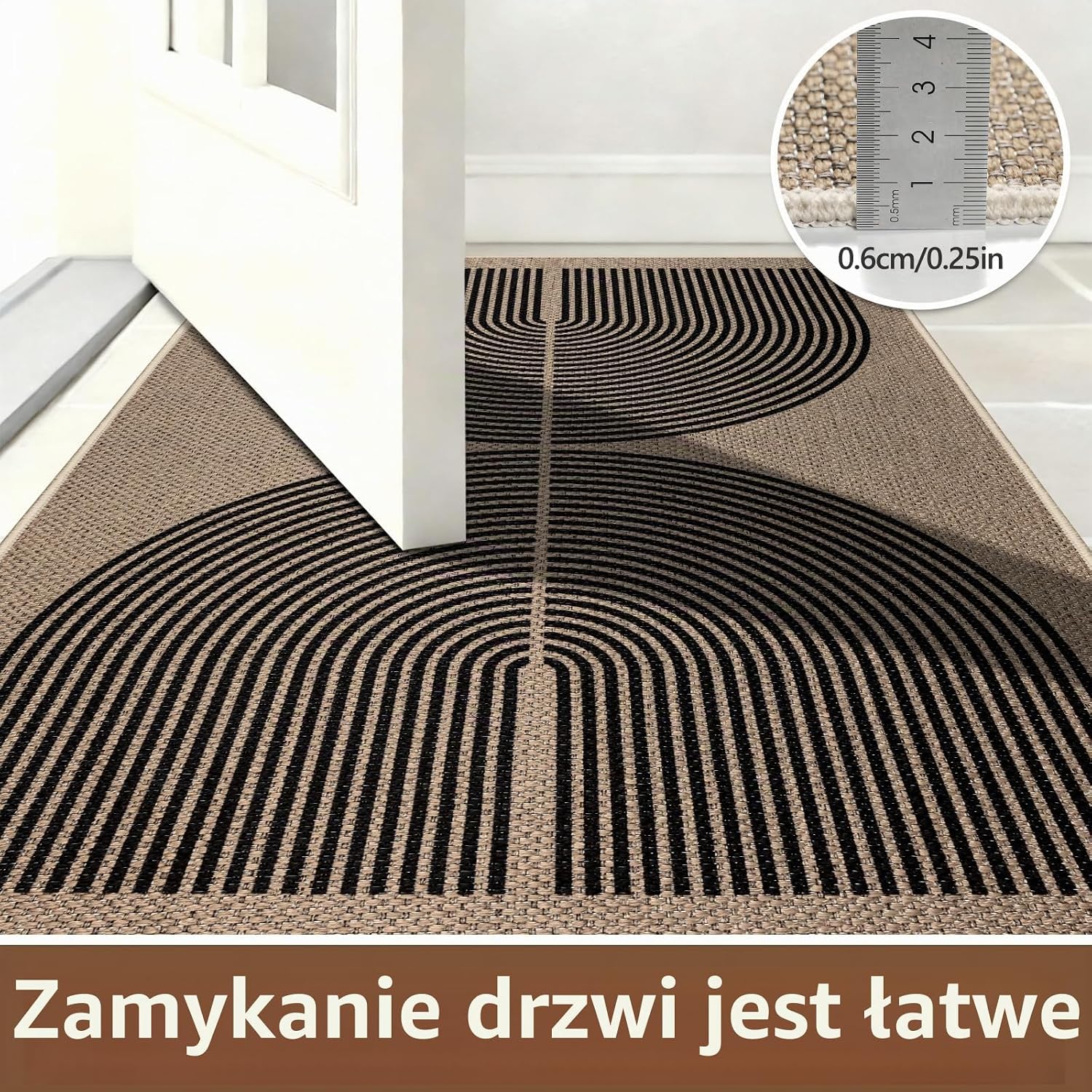 Detalle 2 de Capslpad Dirt Trapper Doormat – wycieraczka 50 × 80 cm, wygląd juty, antypoślizgowa i pralna