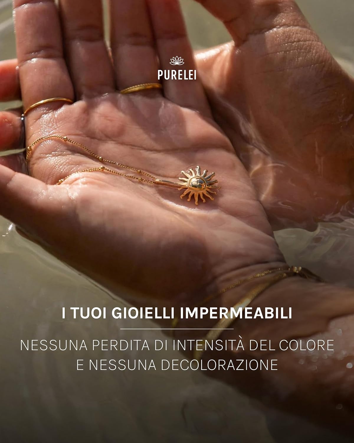 Thumbnail 4 de Purelei Sun necklace collana acciaio 50–55 cm