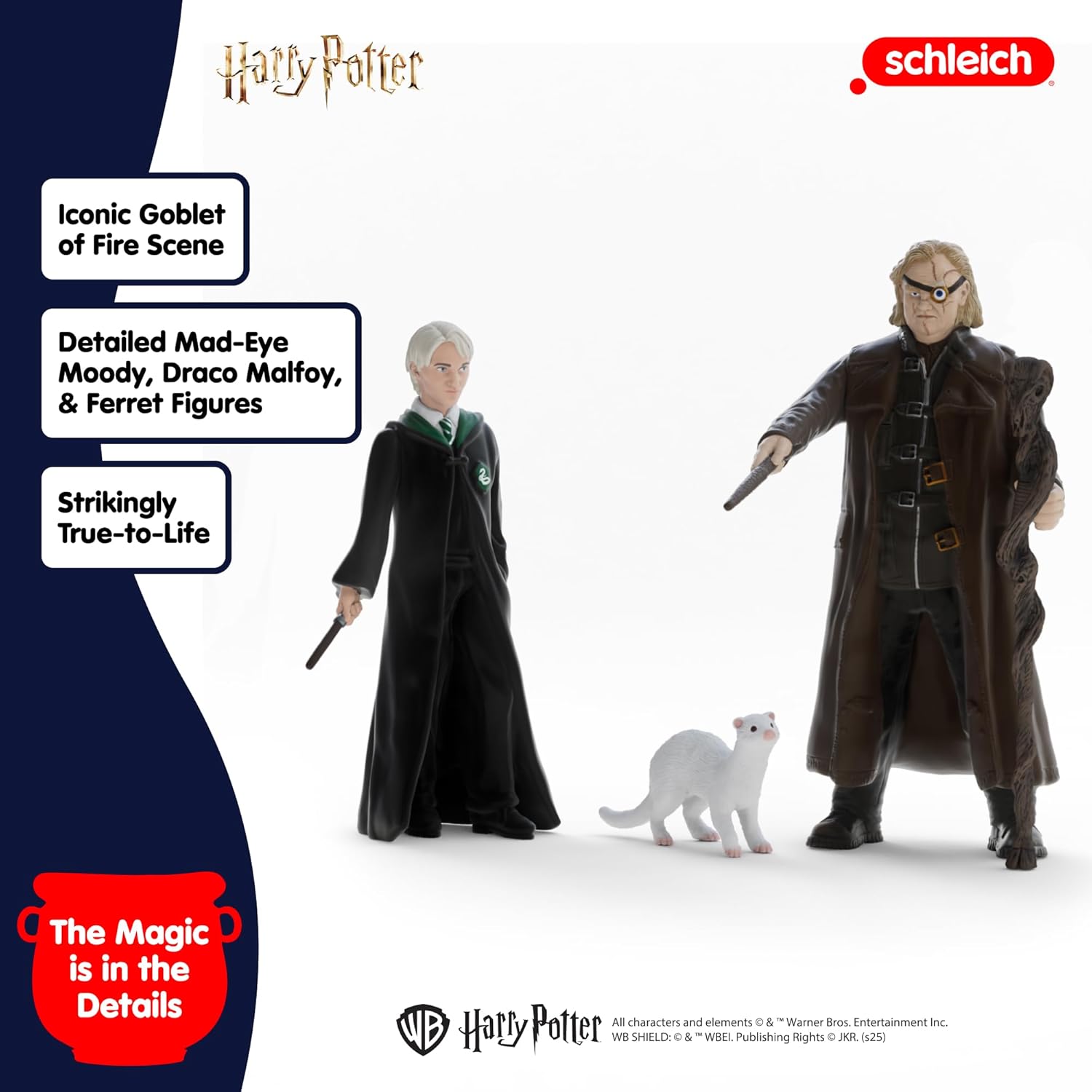 Thumbnail 2 de Schleich Harry Potter 14907: Moody (Occhio di Malocchio) e Draco Malfoy con donnola, set da 3 figure articolate