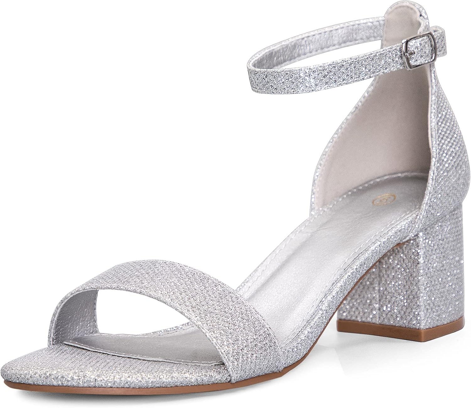 Thumbnail 6 de mysoft Women’s Chunky Low Heels Open Toe Block Heeled Ankle Strap Pump Wedding Sandals