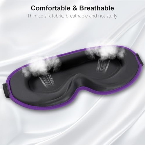 Thumbnail 5 de Gritin 100% Blackout Sleep Mask with Earplugs – Zero Eye Pressure, Travel–Friendly