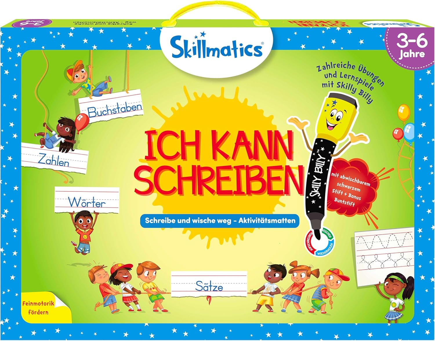 Detalle de Skillmatics Lernspiel – Ich kann schreiben: Wiederverwendbare Aktivitätsmatten für 3–6 Jahre