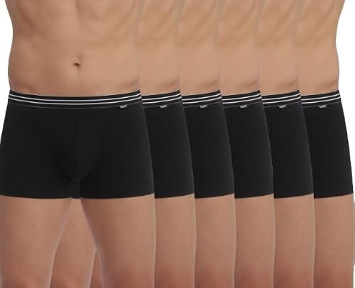 Detalle de DIM Ecodim Boxer X6, lot de 6 boxers homme en coton stretch noir