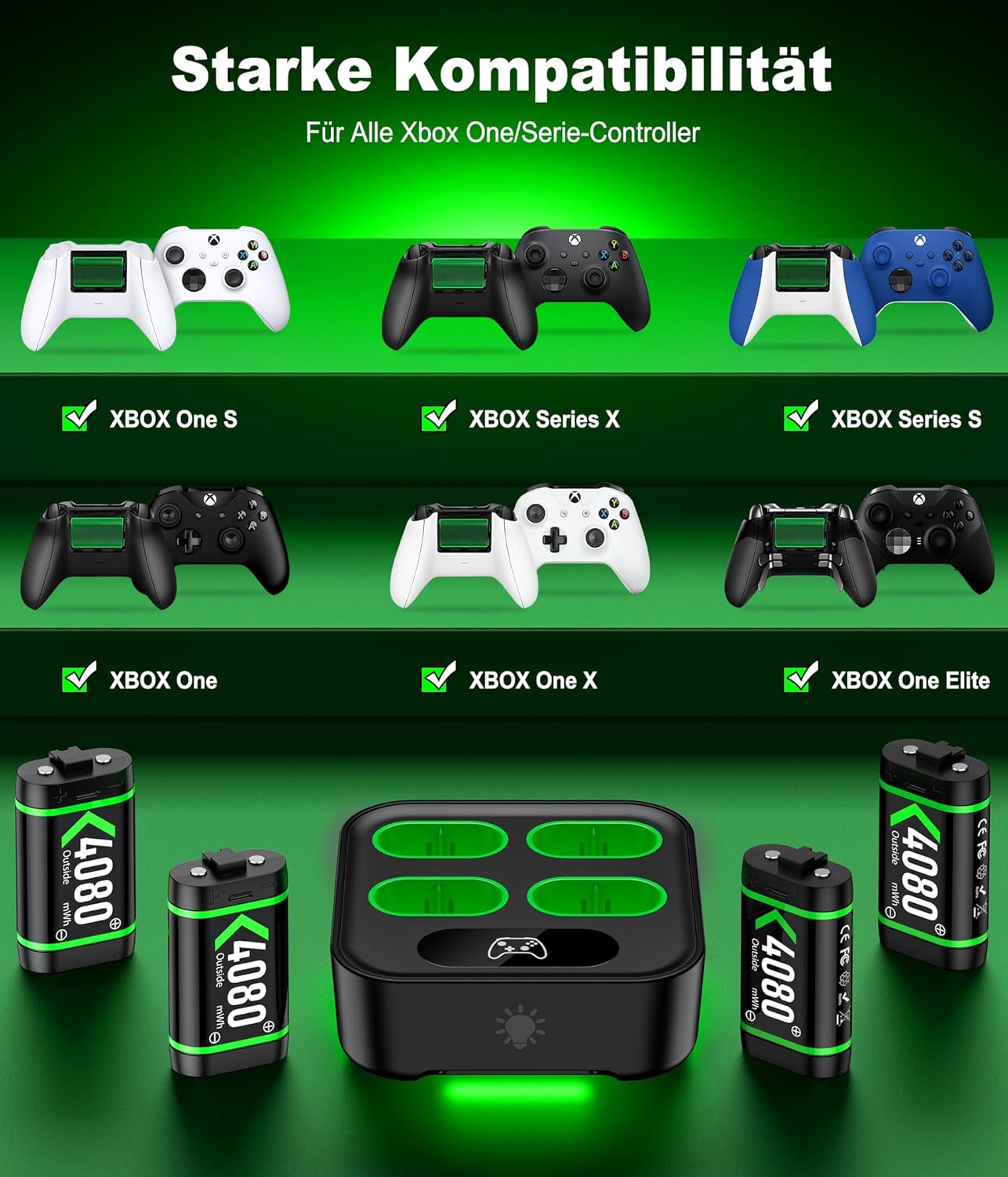 Thumbnail 5 de Xbox Controller-Ladestation 4x4080 mWh