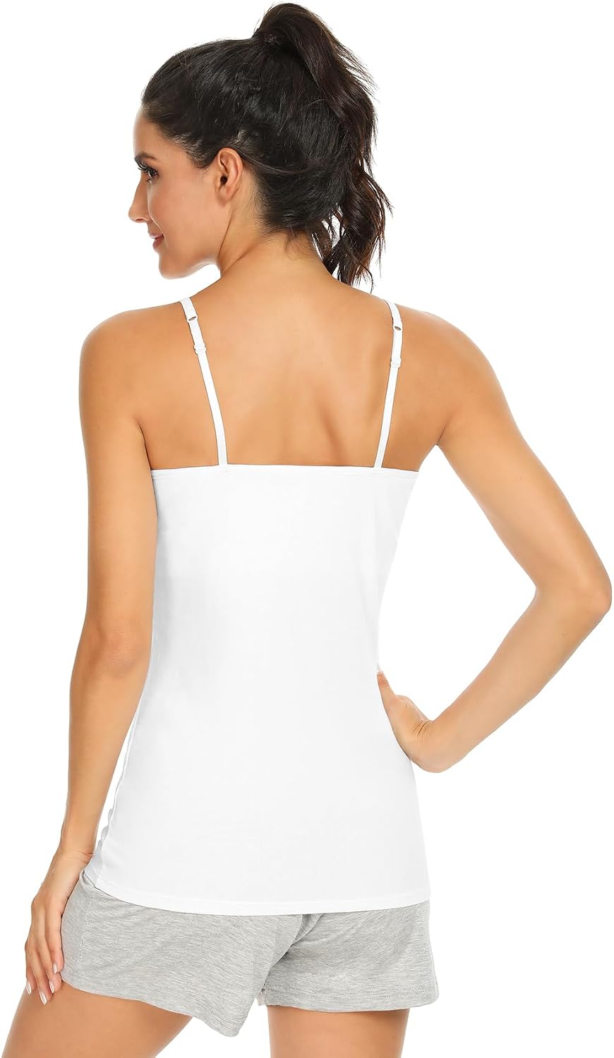 Thumbnail 3 de Komfokore 3-Pack Cotton Camisoles with Built-In Bra, Adjustable Straps