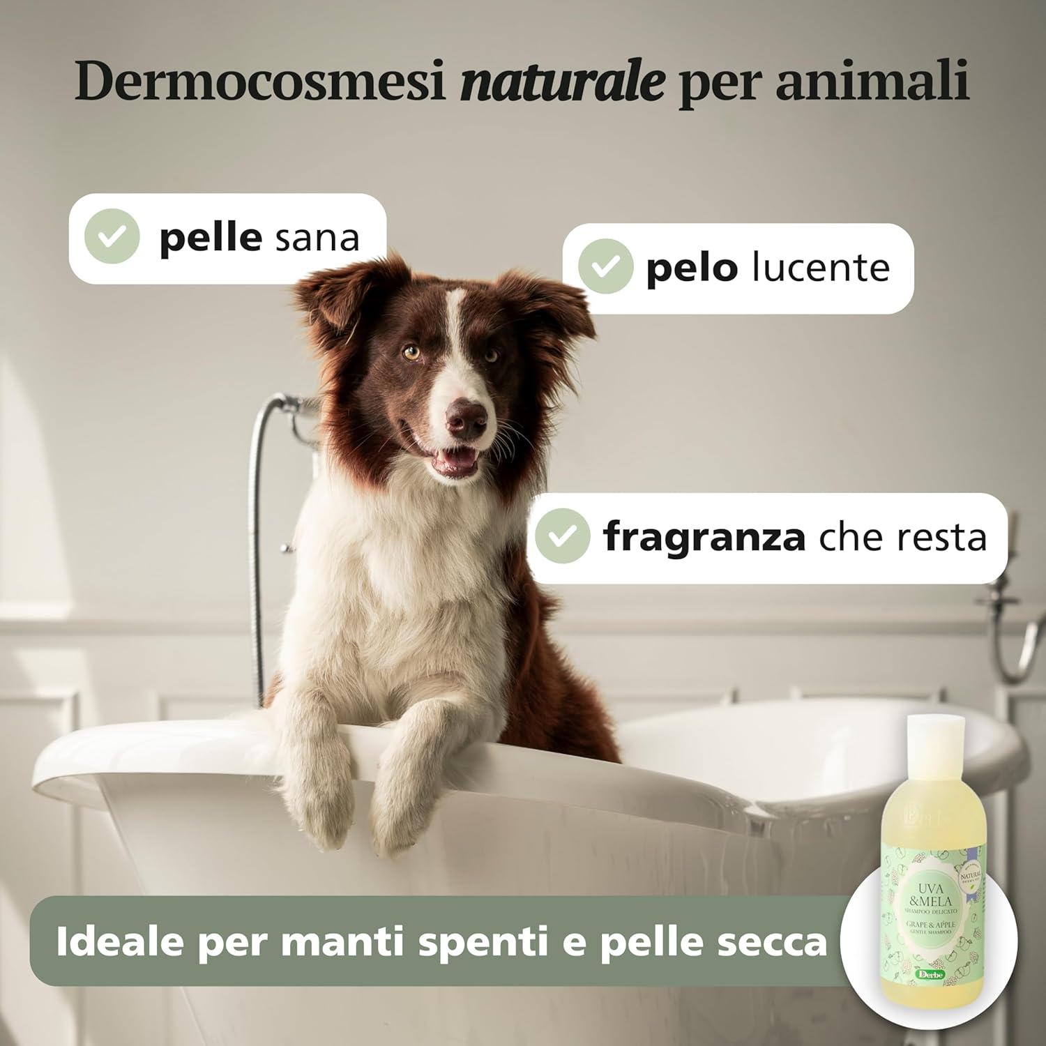 Thumbnail 1 de Natural Derma Pet Shampoo Profumato per Cani – Uva e Mela, 200 ml, Made in Italy