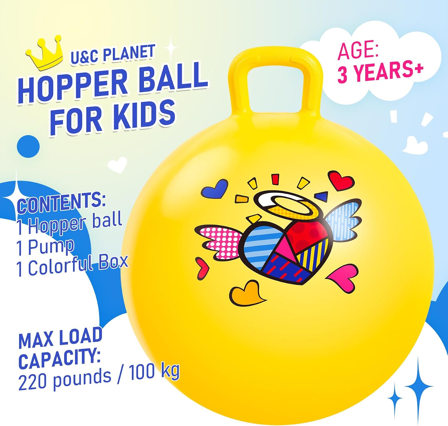 Detalle 2 de U&C Planet Space Hopper 18 Inch Space Hopper Ball