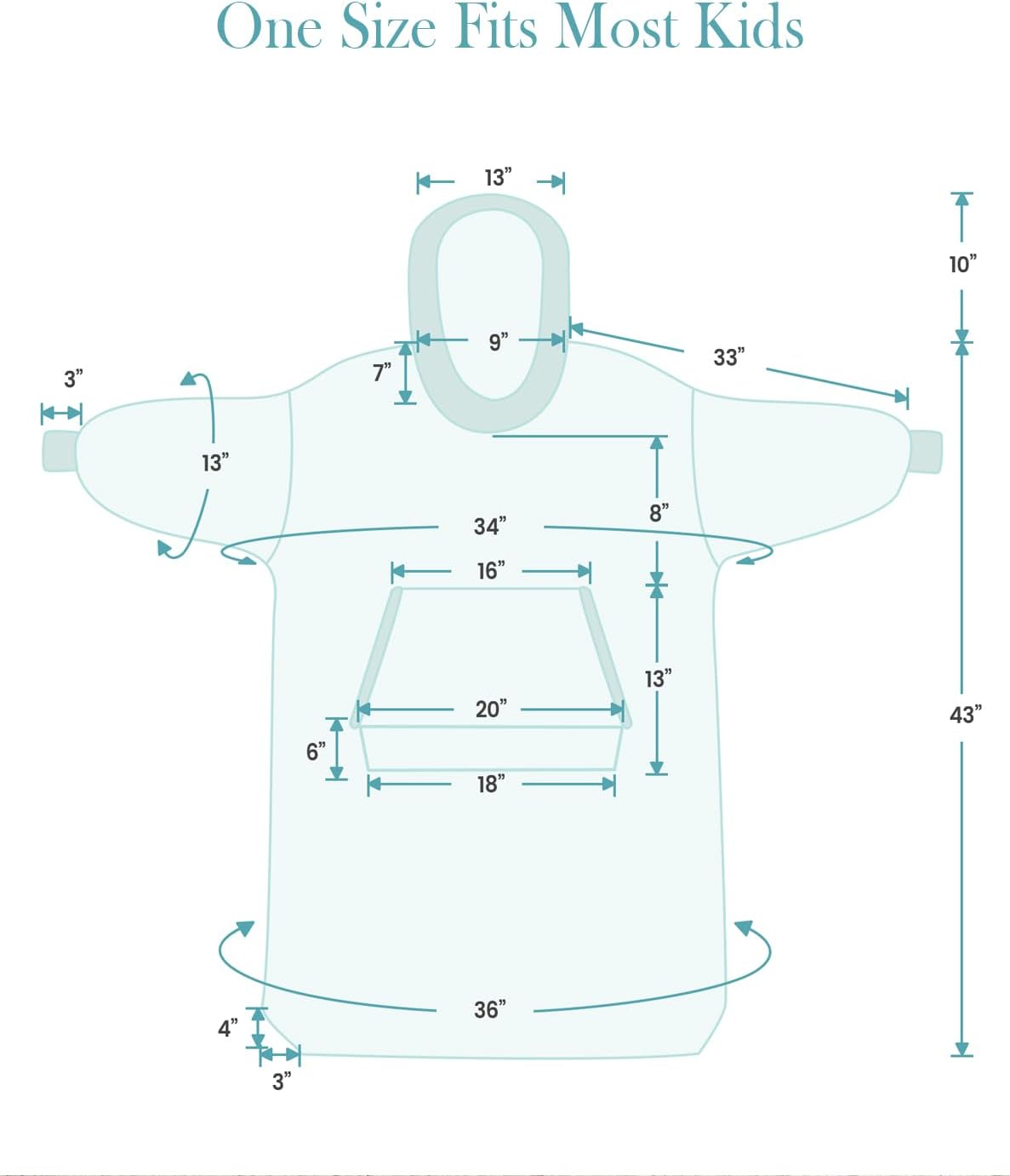 Thumbnail 6 de Topblan kids blanket Wearable Hoodie Blanket for Kids, Flannel & Sherpa