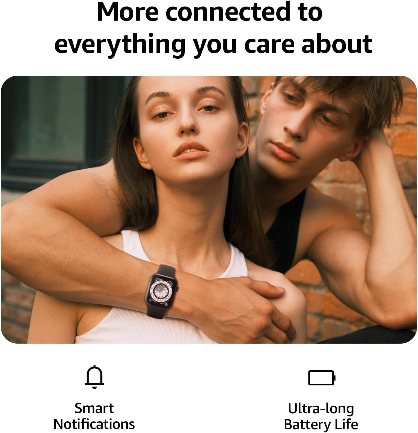Thumbnail 1 de Smart Watch for Men and Women with Calling, 1.85" Display, 140+ Sports, IP68 Waterproof, Heart Rate & BP Monitor