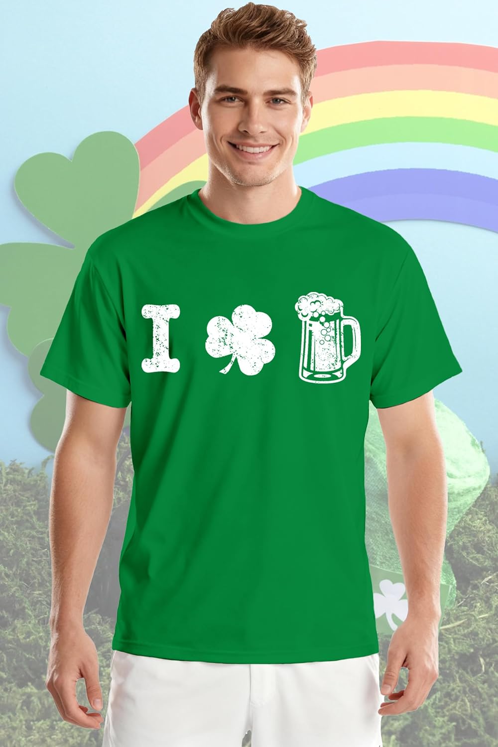 Thumbnail 3 de SUWATOIN St Patrick's Day T Shirt for Men – Shamrock and Beer Lover Tee