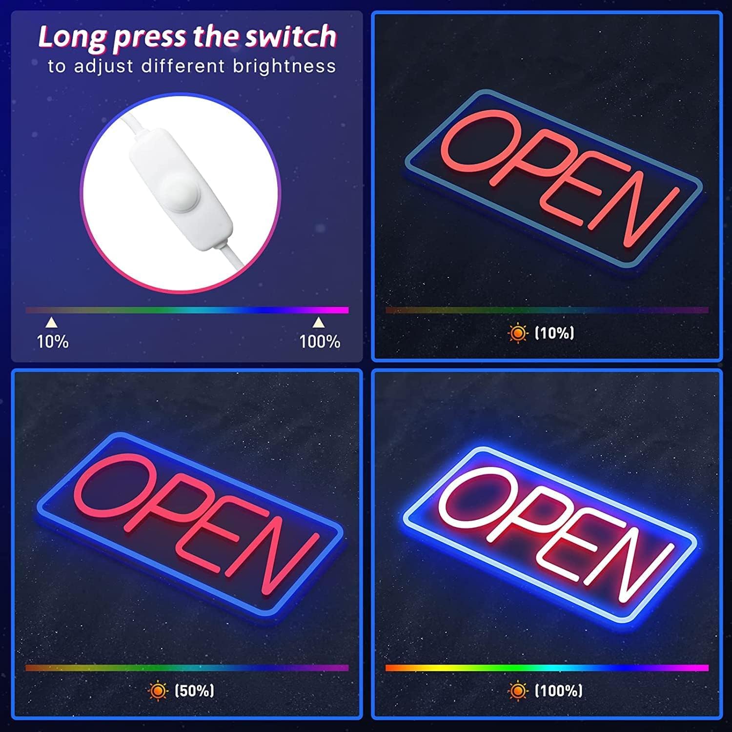 Thumbnail 2 de SOLIDEE OPEN Letrero de Neón LED con USB 💡