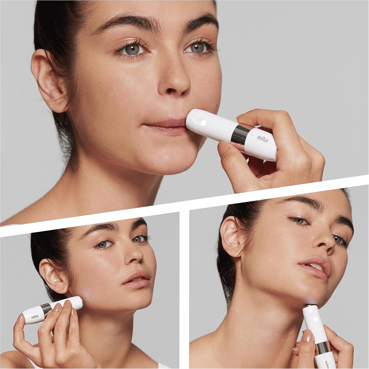 Detalle de Braun Rasoir Visage Électrique Pour Femme Face Mini FS1000 Blanc — Doux, Rapide et Portable