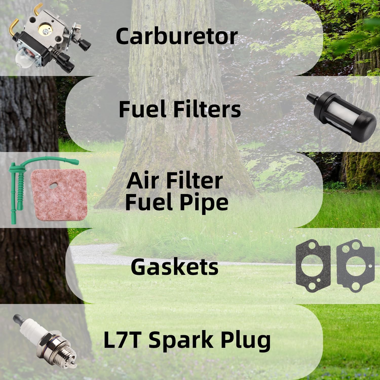Detalle de AMZSKU carburateurset voor STIHL FS55, FS55R, FS55RC en andere modellen