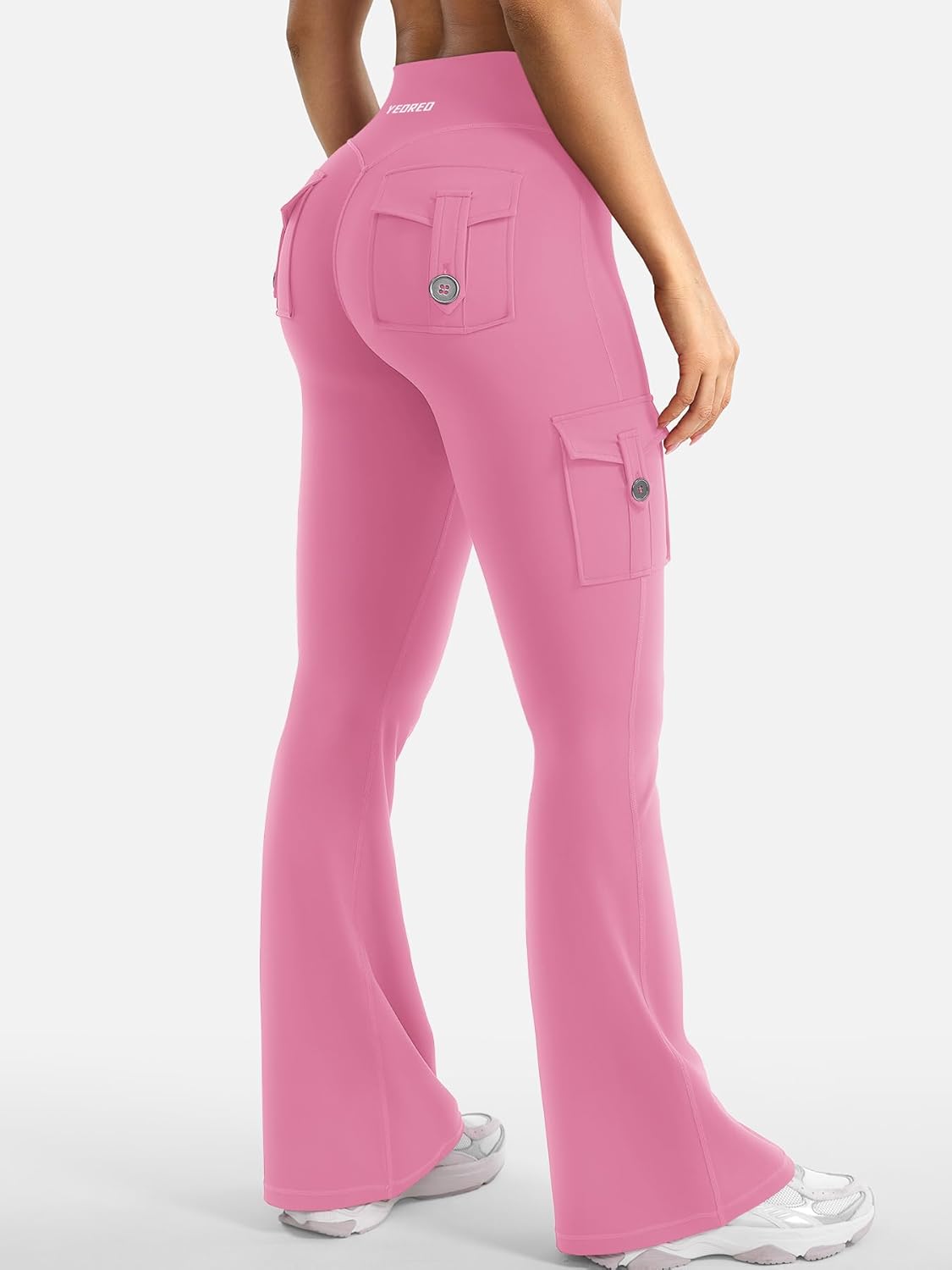 Thumbnail 4 de YEOREO CoreFlex Damen Flare Leggings mit 4 verdeckten Taschen & Scrunch-Design – High Waist, blickdicht, nahtloser Look