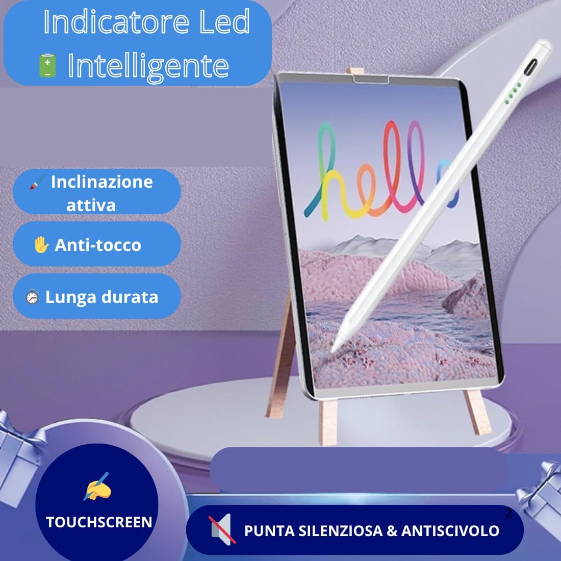 Detalle 2 de solelx Penna per iPad 11, ricarica USB-C
