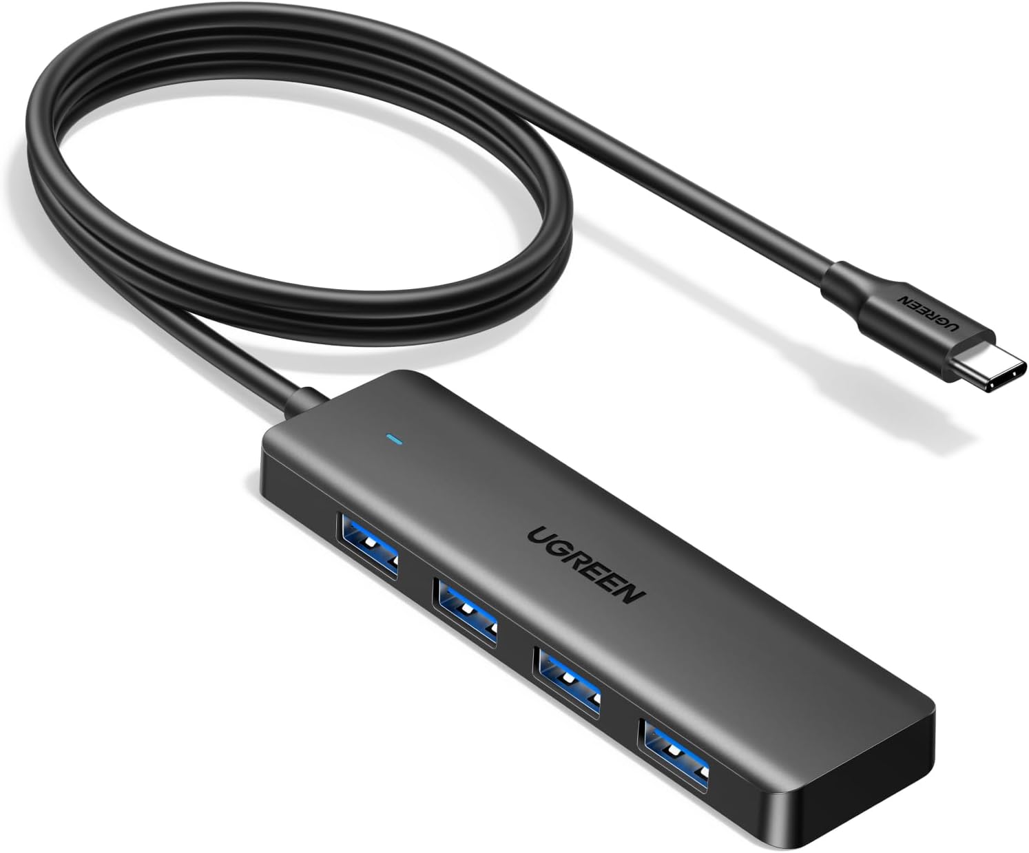 Detalle de UGREEN USB-C-hub met 4 USB 3.0-poorten en kabel van 100 cm