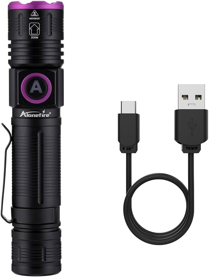 Thumbnail 6 de Alonefire SV85 365nm UV torch (zoom) USB-C rechargeable 5W for black light detection & resin curing