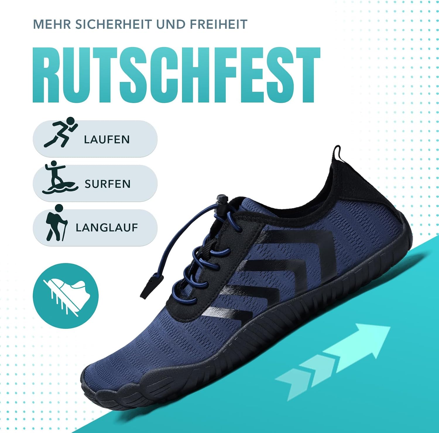 Thumbnail 2 de Torotto Barfußschuhe Fitnessschuhe „Zero-Drop“ – atmungsaktiv, schnell trocknend, Knit für Herren & Damen