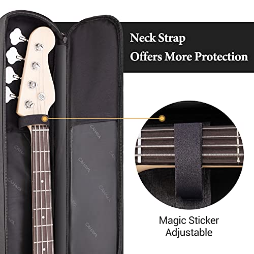 Detalle de CAHAYA Bolsa de Bajo Eléctrico para Guitarra Eléctrica y Bajo – Funda suave acolchada 8 mm