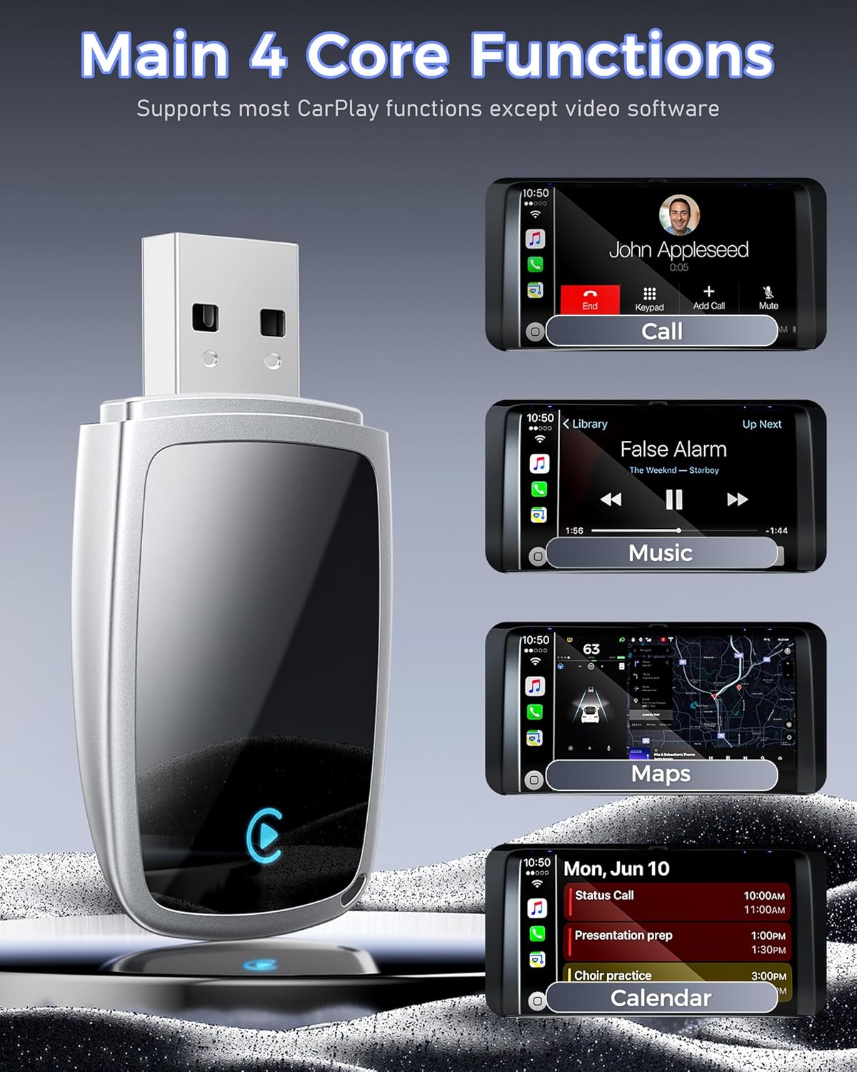 Detalle de Wireless CarPlay Adapter, Silver