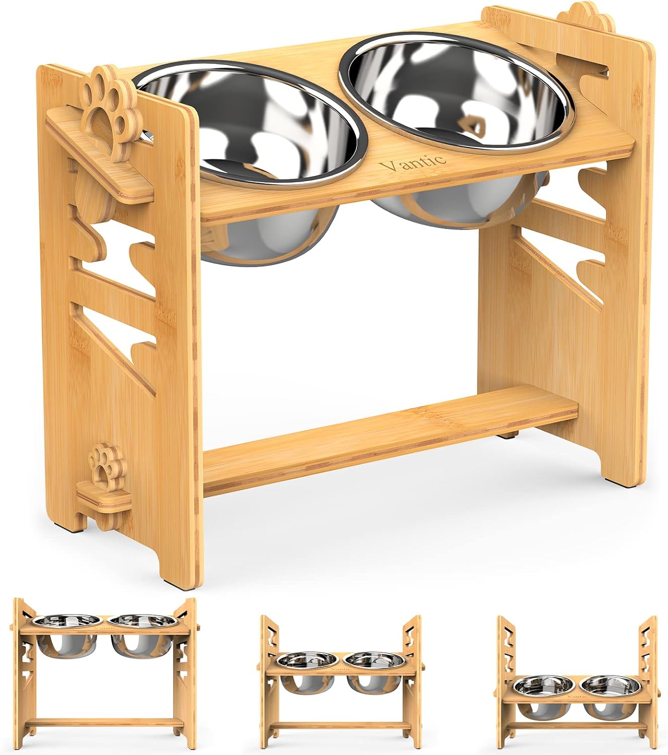 Detalle de Vantic Vantic dog bowls, 8 height settings