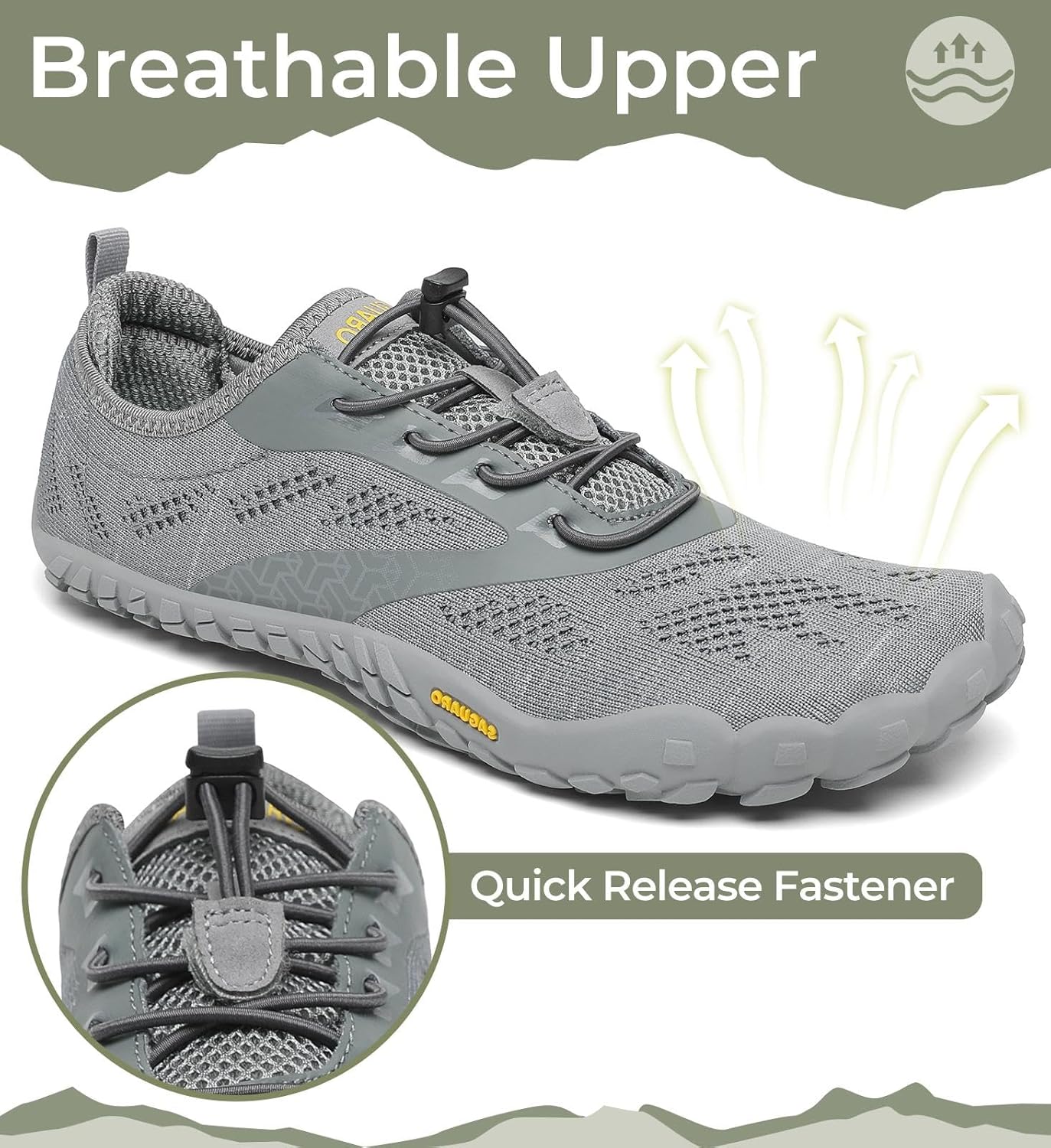 Thumbnail 4 de SAGUARO Barfußschuhe Unisex für Indoor & Outdoor Fitness, Größen 36–48