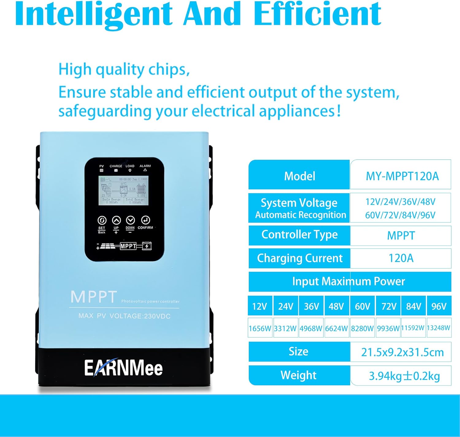 Thumbnail 3 de EARNMee 120A MPPT solar charge controller ⚡