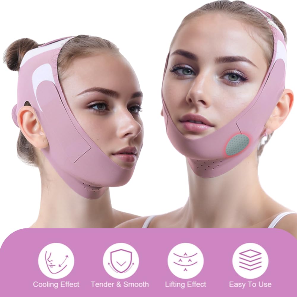 Thumbnail 1 de ROWMATE Graphene V-Line Mask Chin Up Mask V Shaped Face Mask Chin strap for sleeping (Lilac, Small)