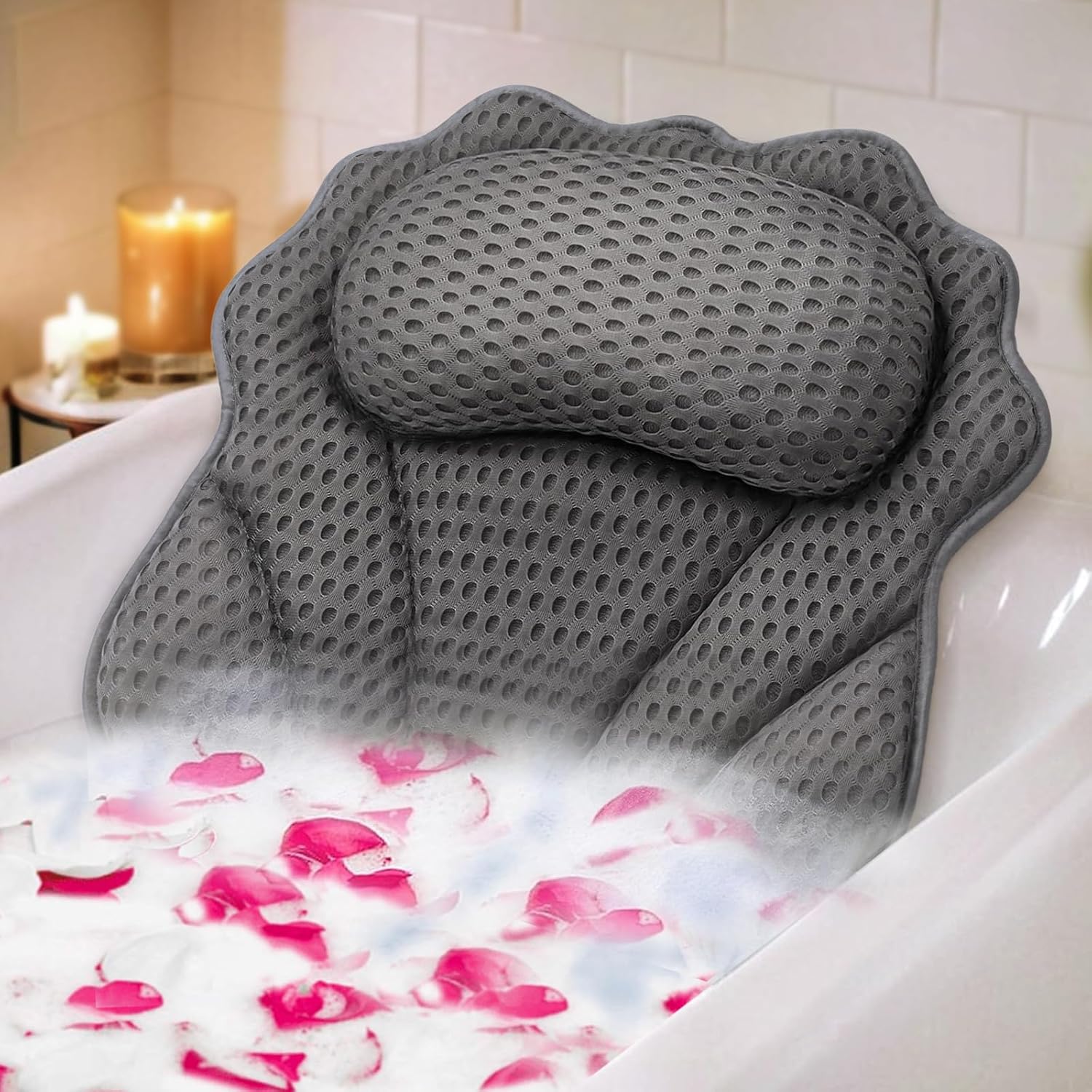 Thumbnail 6 de Bath Pillow RUVINCE Ergonomic Luxury Bathtub Pillow with Head, Neck, Shoulder and Back Support
