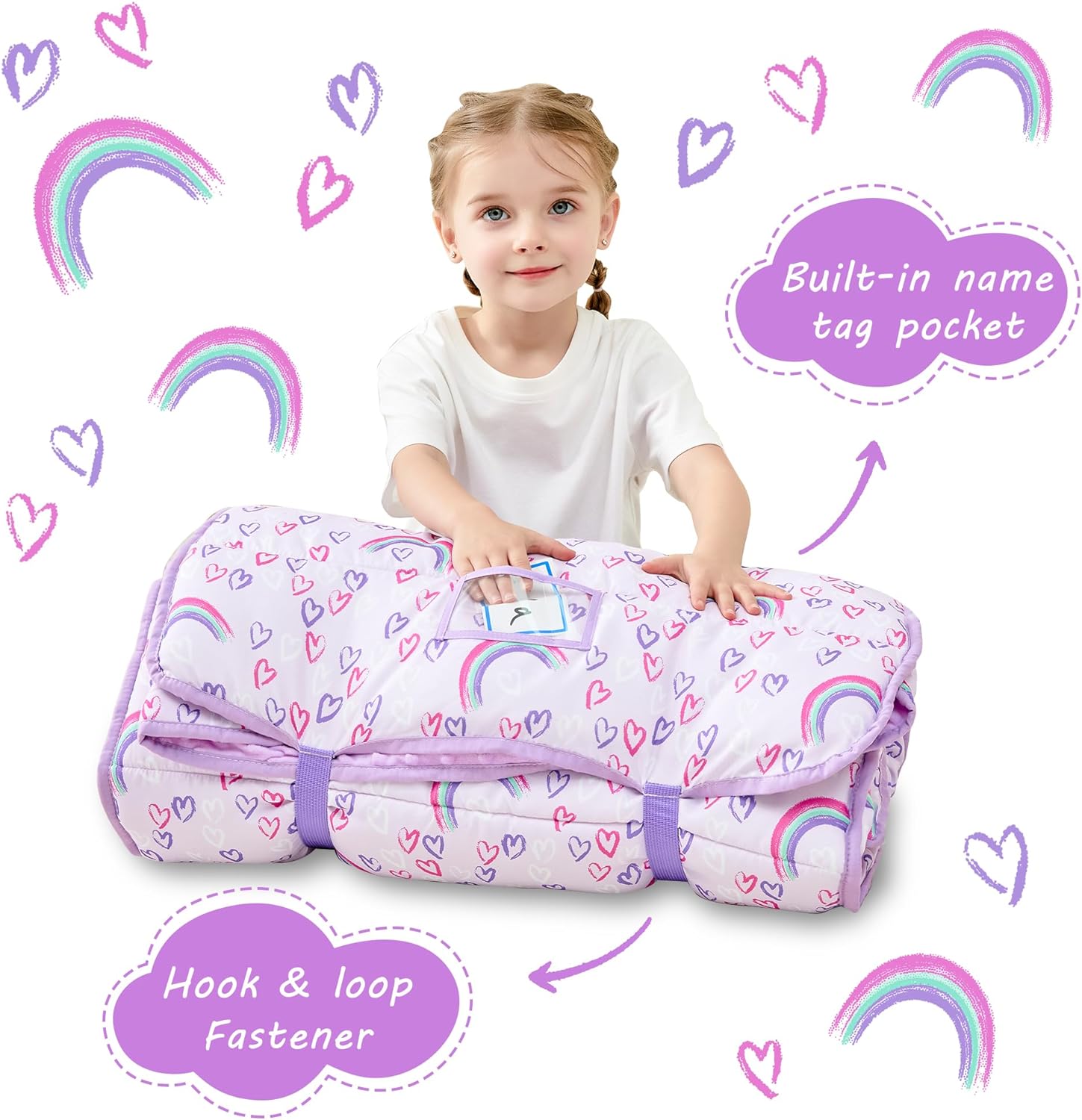 Thumbnail 2 de Lasoftan Toddler Nap Mat with Pillow and Blanket (Extra Large) – Ideal for Daycare, Preschool, Travel