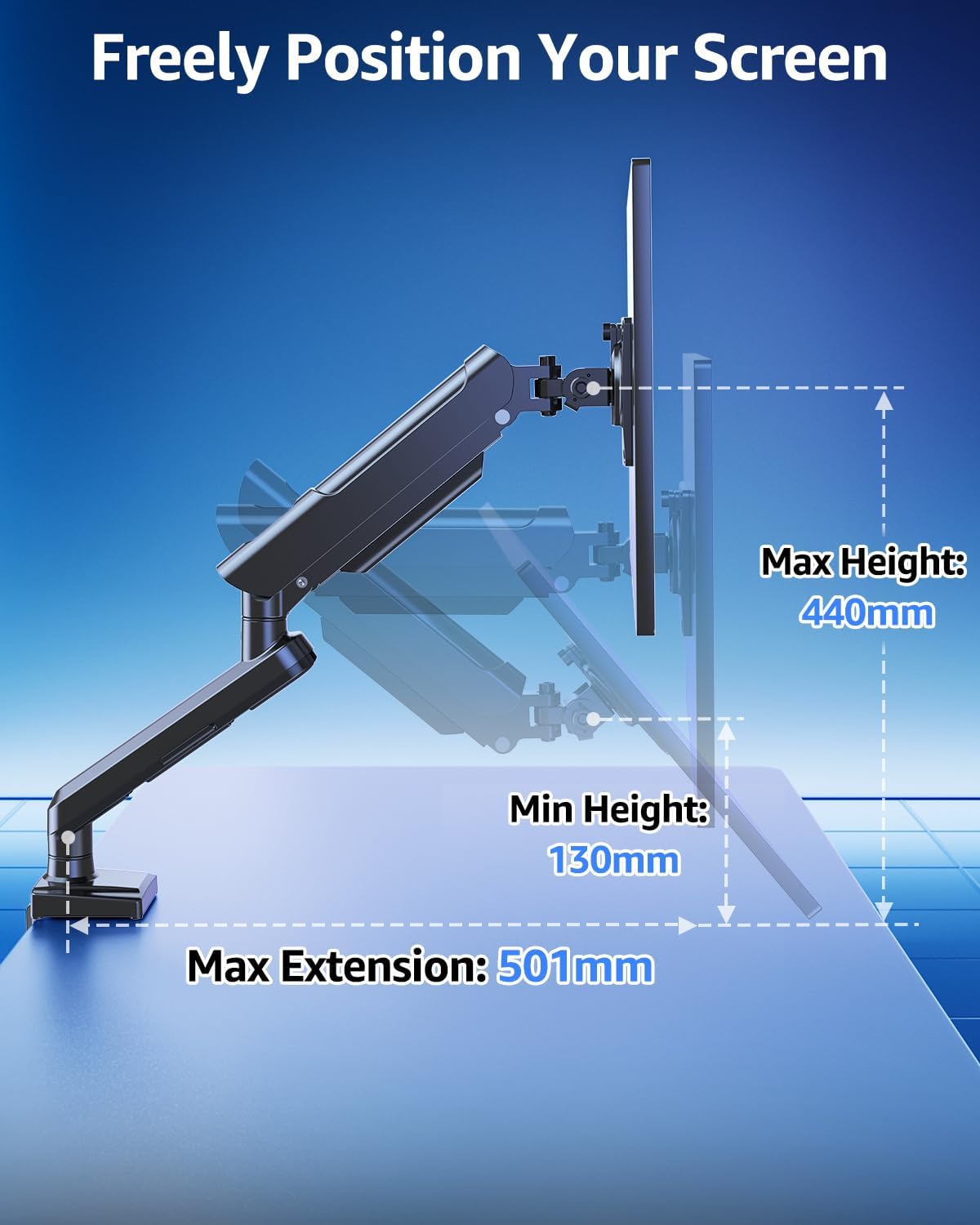 Thumbnail 3 de ELIVED Freelift Pro monitor arm 440mm