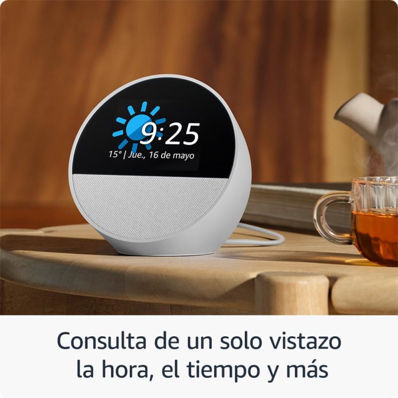 Detalle 2 de Amazon Echo Spot 2024 Despertador Inteligente
