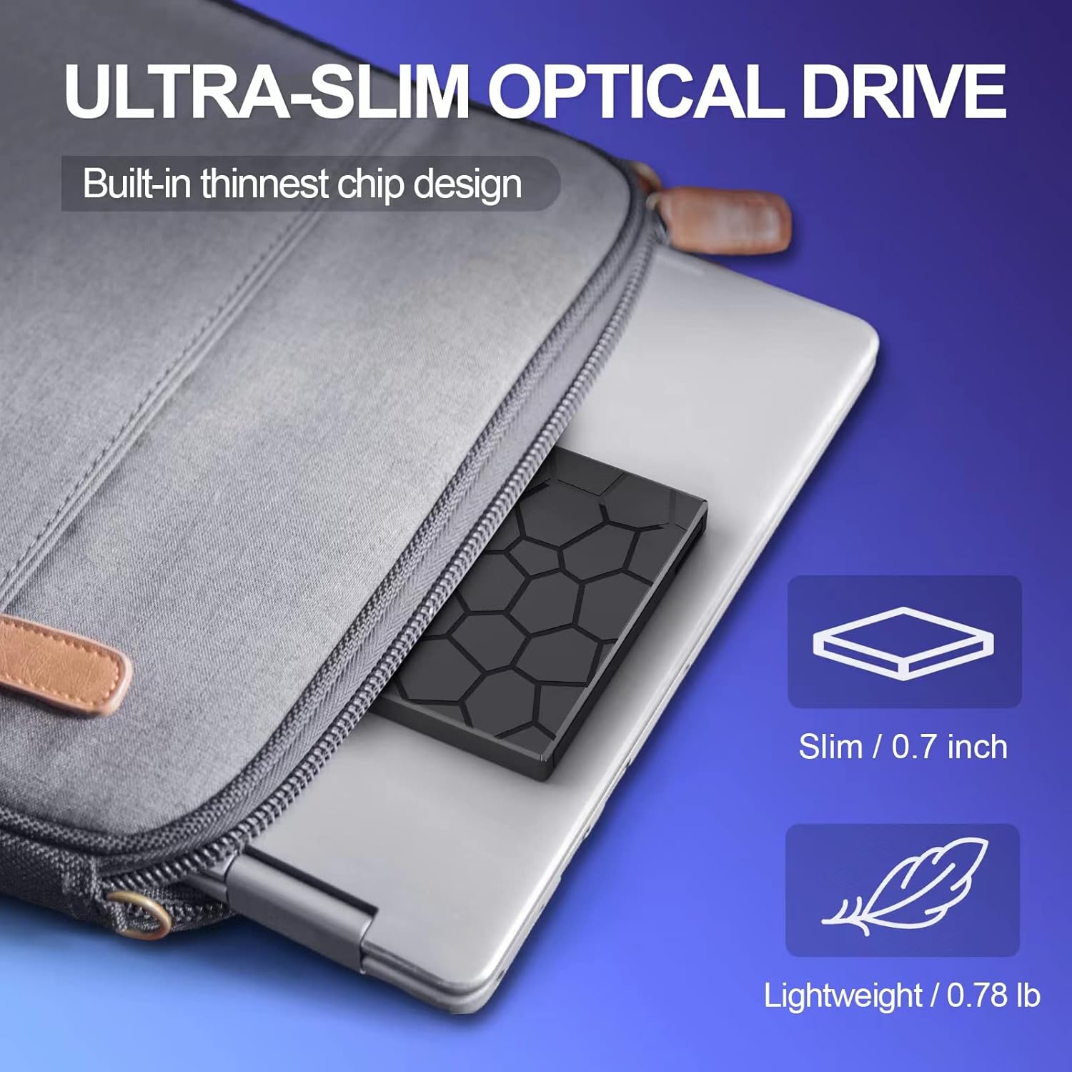 Thumbnail 6 de BPAKDU 8-in-1 External CD/DVD Drive for Laptop with USB-C & USB 3.0
