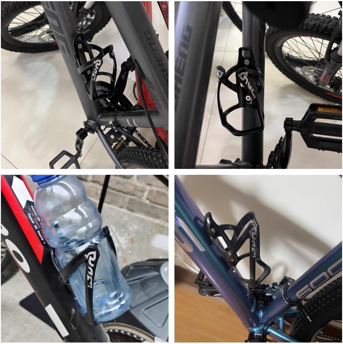 Detalle de LBMONKEY Bike Bottle Cage Set (Black) with Bottle Screws
