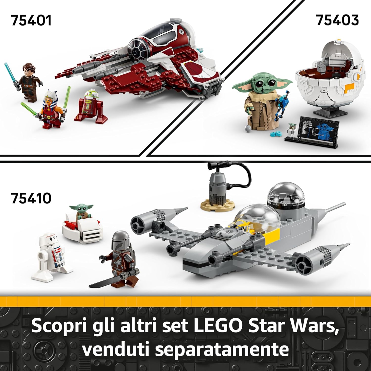 Thumbnail 6 de LEGO Star Wars 75402 Starfighter ARC-170: caccia stellare da collezionare con 4 minifigure e droide R4-P44