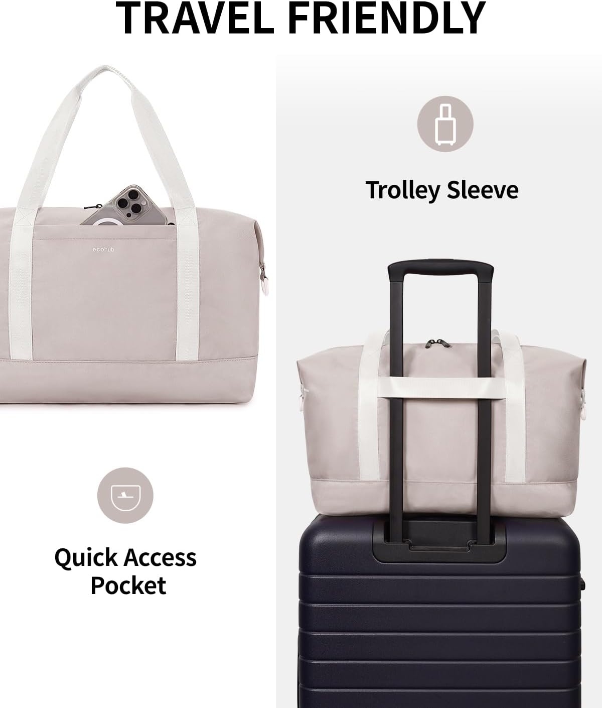 Thumbnail 5 de ECOHUB Ryanair Handgepäck Tasche 40x30x20 cm (20 L) mit herausnehmbarer Nass-Tasche