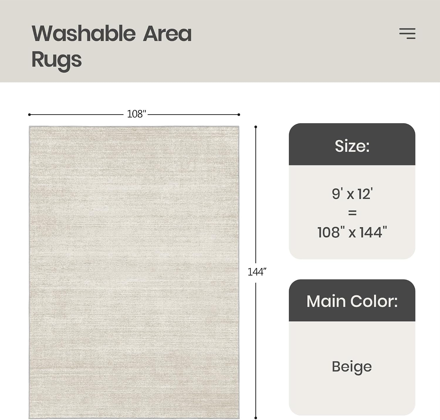 Thumbnail 1 de Valenrug Area Rugs 9x12 Stain Resistant