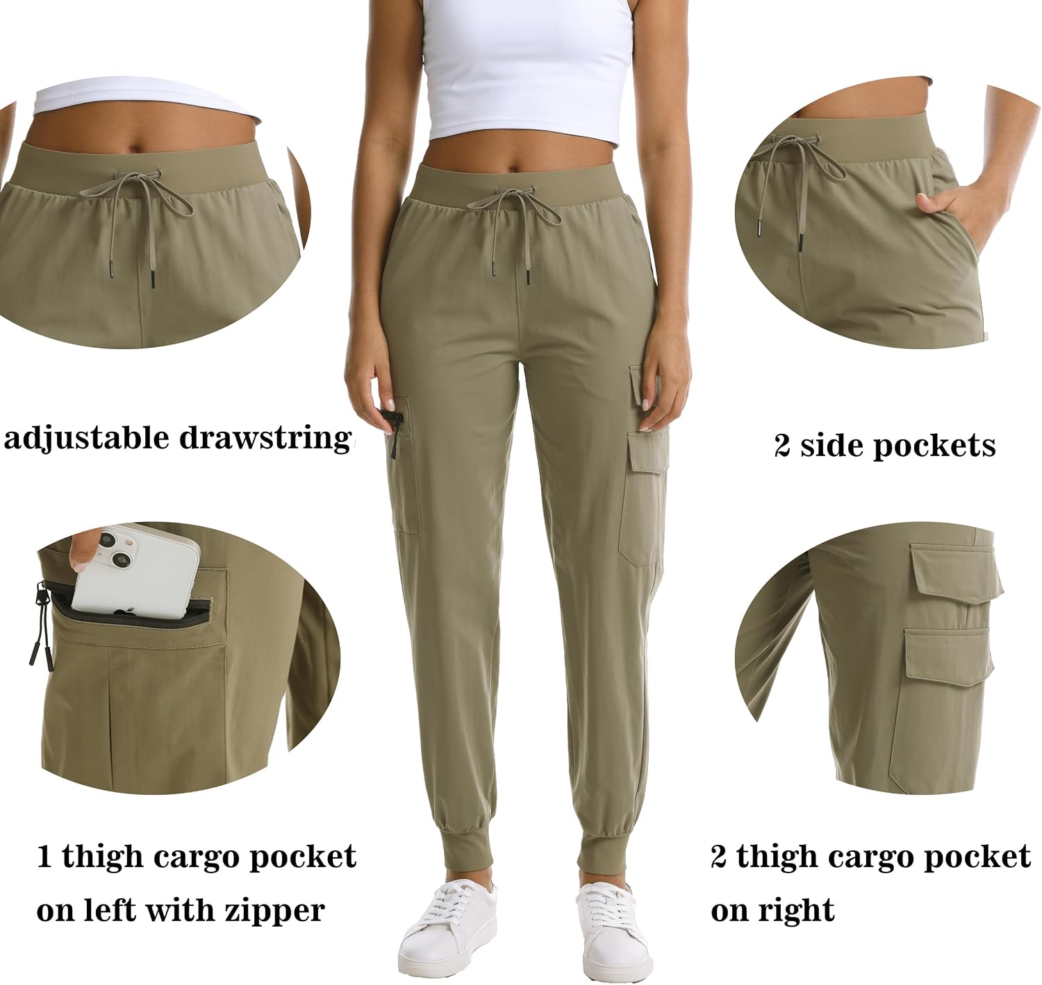 Detalle de Women's Hiking Joggers with 5 Pockets
