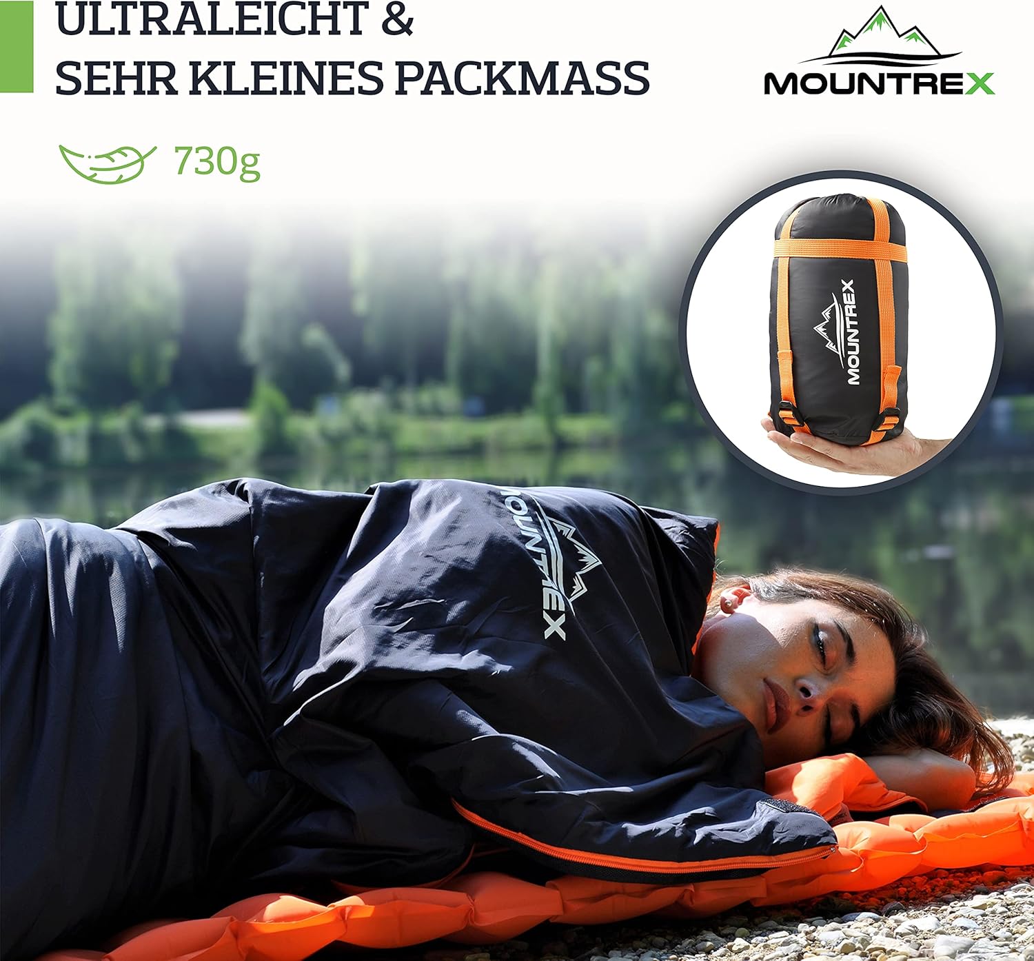 Thumbnail 6 de MOUNTREX Schlafsack – Ultraleicht, kompaktes Packmaß und vielseitig einsetzbar