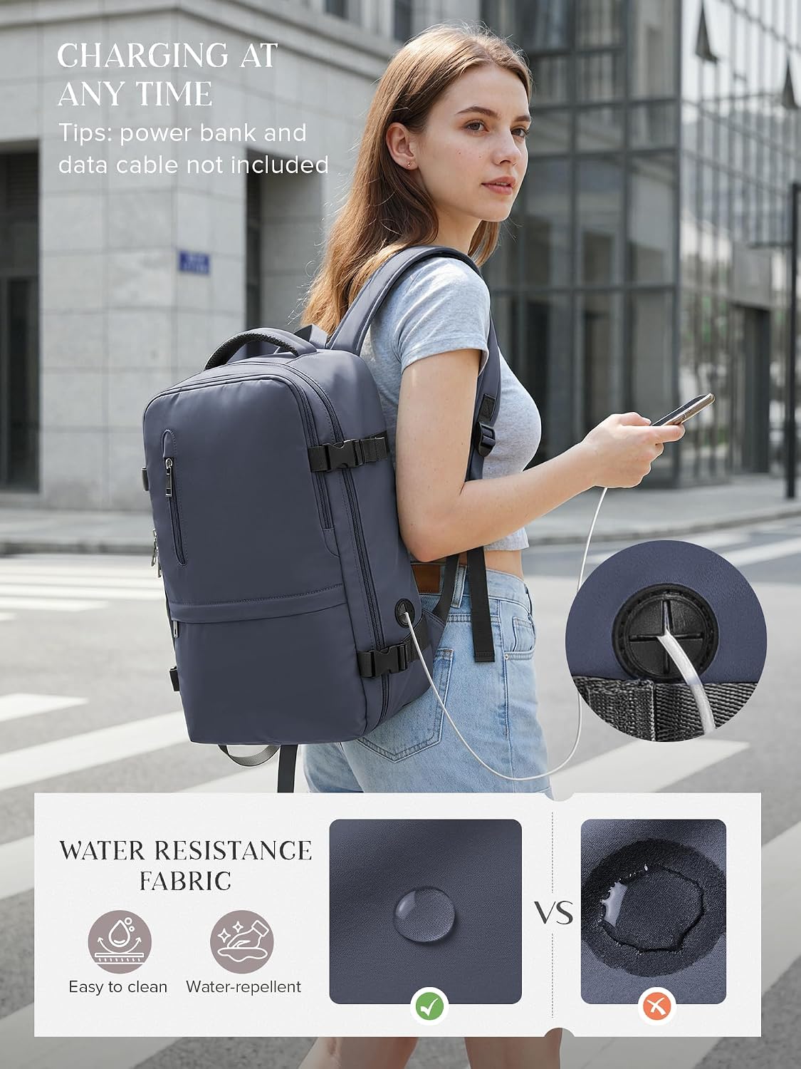 Detalle de Hayayu Ryanair Cabin Bags 40x30x20: Underseat Carry-On Backpack for Travel